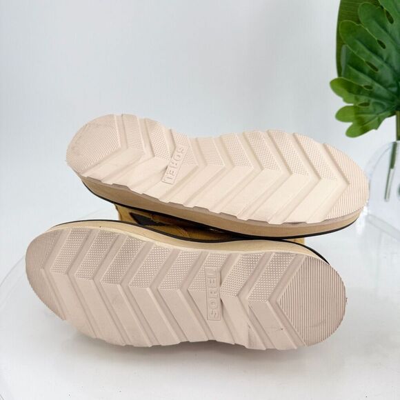 Sorel Hi Line Waterproof Chelsea Boots Tan Yellow Black Women’s Size 5.5 Comfy - Picture 10 of 13